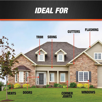 DAP 08642 12 Pack 10.1 oz. 100% Silicone Window and Door Sealant, Black