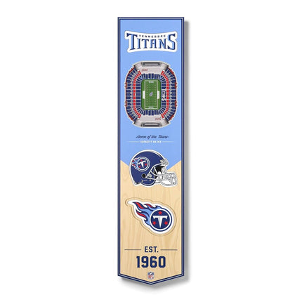YouTheFan NFL Tennessee Titans Bannière 3D Stade 8x32 - Nissan Stadium