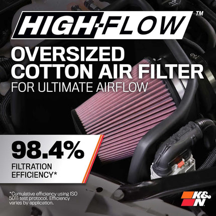 K&N 57-3050 Washable and Reusable Car Performance Intake Kit