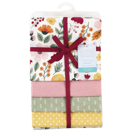 Hudson Baby Unisex Baby Cotton Flannel Receiving Blankets, Fall Botanical, One Size