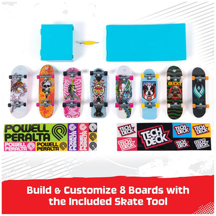 Tech Deck, Powell Peralta Legends SK8Shop Bonus Pack with Ramp, Collectible and Customisable Mini Skateboards, Kids Toys for Ages 6 and up
