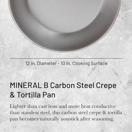 De Buyer 5615.30 Mineral B Element Crepe Pan, 30 cm Diameter