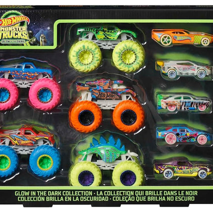 Hot Wheels Toy Monster Trucks Glow-in-the-Dark Collection
