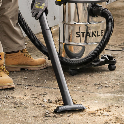 Stanley Wet/Dry Hanging Vacuum, 4.5 Gallon, 4 Horsepower, Stainless Steel Tank