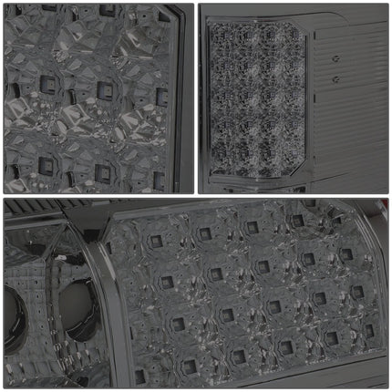 DNA MOTORING TL-CSIL07-LED-CH-SM Conjunto de luces traseras LED lado del conductor y del pasajero [Compatible con Chevy Silverado 1500 2500 HD 3500 HD de 07-14]