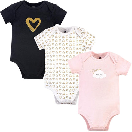 Lot de 5 bodys en coton Hudson Baby pour bébés, motif « Dream Love », 9-12 mois