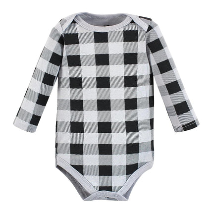 Hudson Baby baby-girls Cotton Long-sleeve Bodysuits, Cinnamon Pink Prints, Preemie