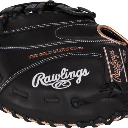 Rawlings | R9 Series Fastpitch Softball Glove | First Base Mitt 12.5' | RHT | Pro H-Web | Black