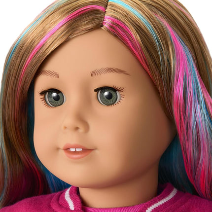 American Girl, Truly Me 18-inch Doll #101 with Gray Eyes, Wavy Caramel Hair, Light-to-Medium Skin, for Ages 6+
