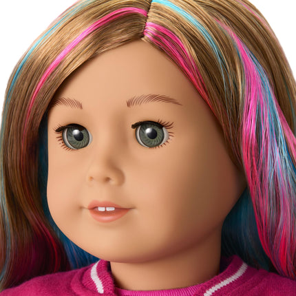American Girl, Truly Me 18-inch Doll #101 with Gray Eyes, Wavy Caramel Hair, Light-to-Medium Skin, for Ages 6+