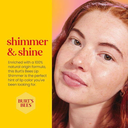 Burt's Bees 100% Natural Lip Shimmer, Apricot, 2.6g, (Pack of 1)