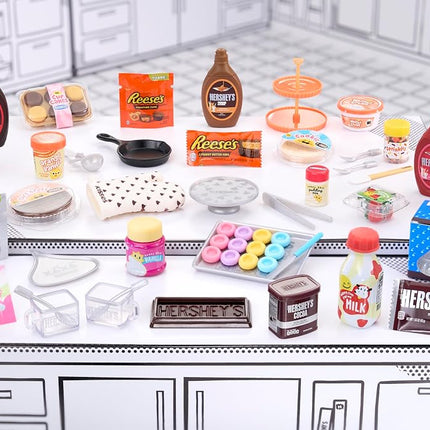 MGA's Miniverse Make It Mini Food - Brunch Multipack, Hershey Mini Collectibles, DIY, Resin Play, Replica Food, Suitable for Collectors & Kids Ages 8+, NOT Edible