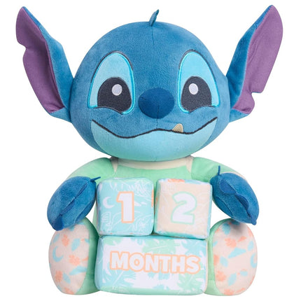Disney Blocks Baby My First Year Stitch and Milestone, 10.5 inch, Pack of 4, Toys for Children Aged 0+ Just Play