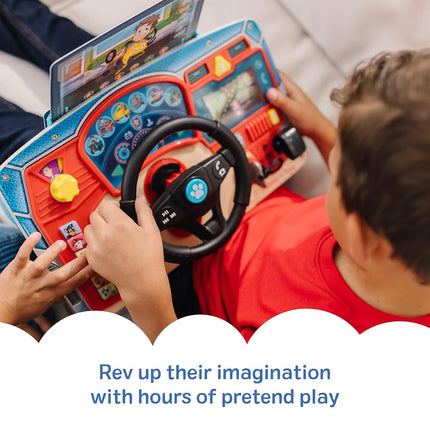 Melissa & Doug - Paw Patrol Wooden Dashboard and Steering Wheel, Rescue Mission with Skye, Rubble, Marshall, Chase, Educational Game, 3+ Years, Gift for Boys and Girls