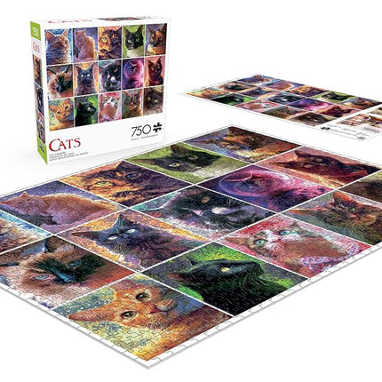 Buffalo Games - Louise Goalby - Cat Candids - 750 Piece Jigsaw Puzzle for Adults Challenging Puzzle Perfect for Game Nights - Finished Puzzle Size is
