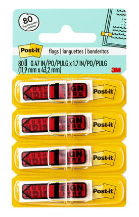 Post-it Message Flags, "Sign Here", 20/Dispenser, 