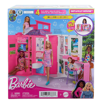 Barbie Dollhouse Playset, Getaway House with Accessories