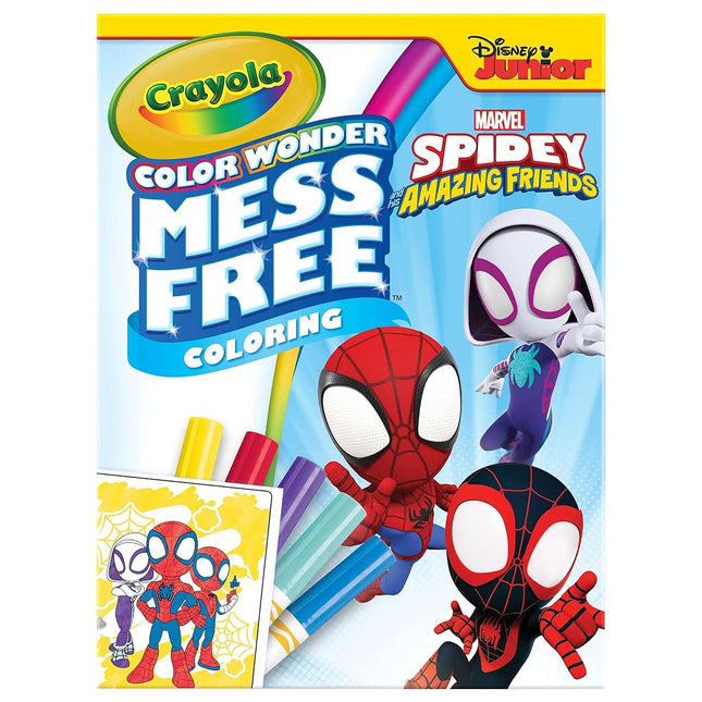CRAYOLA Spiderman Color Wonder Coloring Set, 18 Mess Free Coloring Pages for Toddlers, Toddler Travel Activity, Spiderman Toys, Gifts for Kids