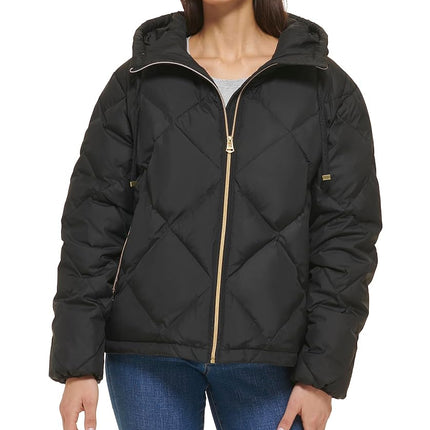 Veste matelassée à losanges Cole Haan Essential pour femme, noire, S