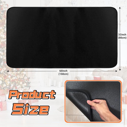 Protalwell Fireproof Hearth Rugs, Fireplace Mat, Fire Resistant Rugs Put in Front of Wood Stoves, 60" x32”, Heated Floor Mat for Outdoor Grills, Fire Pits, Smokers, Woodstoves