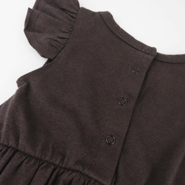 HonestBaby Multipack Short Romper Sets and Dresses 100% Organic Cotton for Infant Baby and Toddler Boys, Girls, Unisex, SAFARI BROWN, 0-3 Months, Safari Brown, 0-3 Months