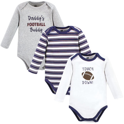 Hudson Baby Unisex Baby Cotton Bodysuits, Gray Foo