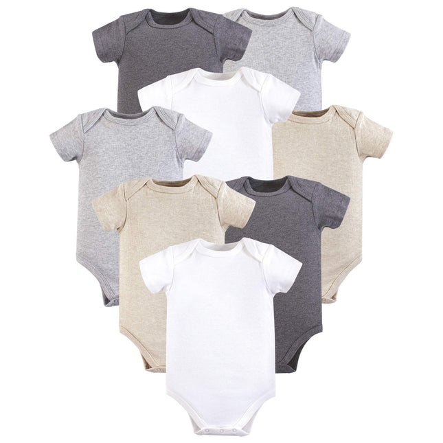 Hudson Baby Baby Cotton Bodysuits, Heather Gray, 1