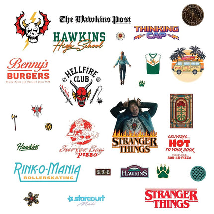 RoomMates RMK5344SCS Stranger Things Season 4 Icons Peel and Stick Wall Decals, red, Black, Green, Blue, Yellow, Orange