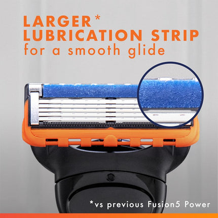 Gillette Fusion5 Power Razor Blades for Men, 5-Blade Razor Refills, 10 Count