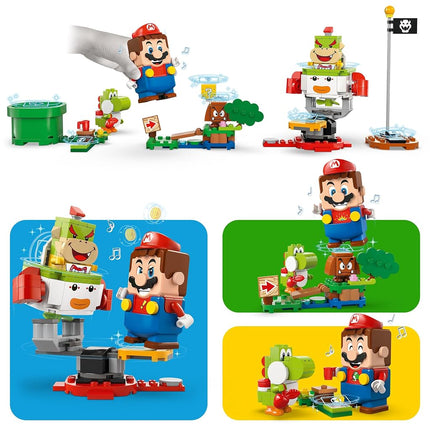LEGO Super Mario Adventures with Interactive Mario, Bowser Jr.’s Clown Car Vehicle Set, with Yoshi Toy, Nintendo Gift for 6 Plus Year Old Boys, Girls and Gamers 71439
