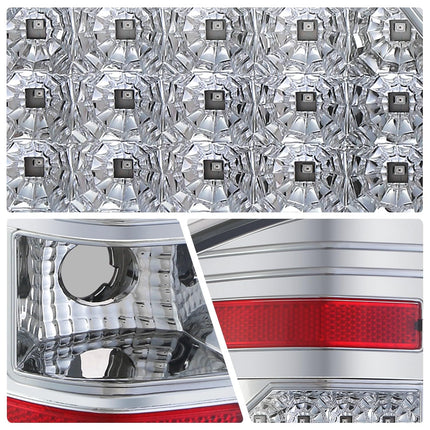 DNA MOTORING TL-CSIL07-LED-CH-CL LED Tail Light Assembly Driver & Passenger Side [Compatible with 07-14 Chevy Silverado 1500 2500 HD 3500 HD]