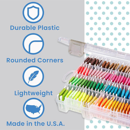 ArtBin Floss Finder with Dividers10.75 7.375-inch x 1.75-inch Translucent, Acrylic, Multicoloured, 1.65 x 10.65 x 6.9 cm