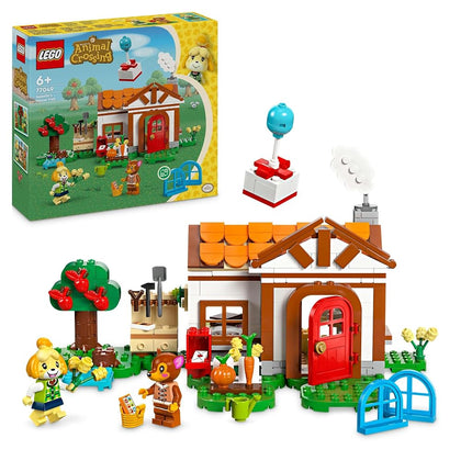 LEGO Animal Crossing Isabelle’s House Visit Set, Building Toy for 6+ Year Old Girls & Boys, Features 2 Character Minifigures from the Video Games incl. Fauna, Creative Kids' Toy for Gaming Fans 77049