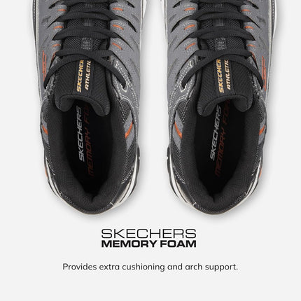 Skechers Men's After Burn - Memory Fit Shoe, Charcoal, 14 XW US