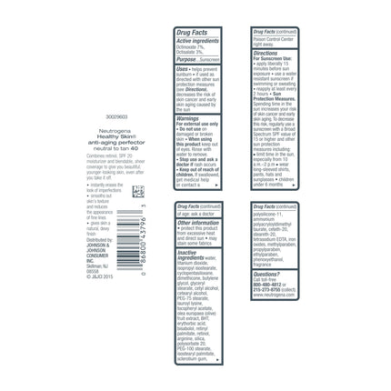 NEUTROGENA - Perfeccionador antiedad Piel sana SPF 20 de neutro a bronceado - 1 fl. oz. (30 ml)