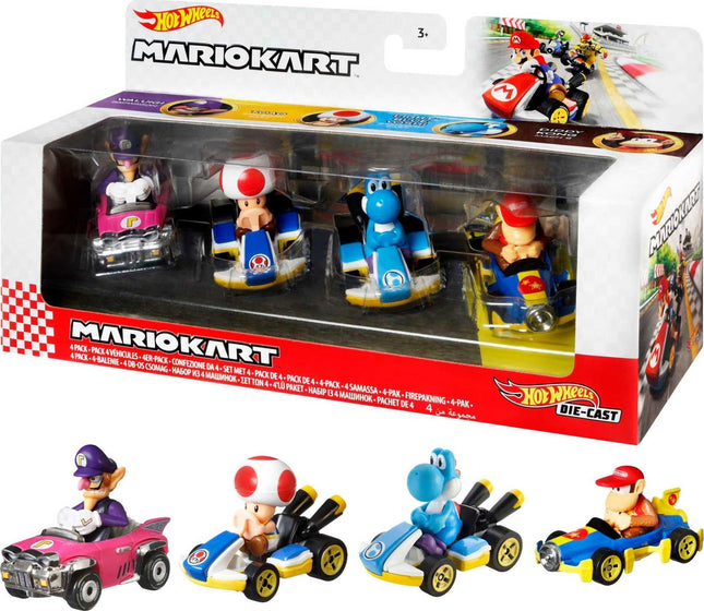 Hot Wheels Mario Kart Vehicle 4-Pack, Set of 4 Fan