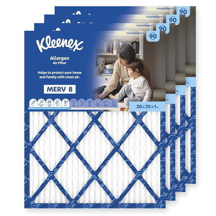 Kleenex Air Filter for Allergens 50.8 x 63.5 x 2.5 cm, MERV Rating 8 (4 pieces)
