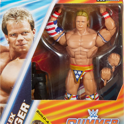 Figura de acción de Mattel WWE Elite Collection, coleccionable Lex Luger de SummerSlam con accesorio y piezas de figura de árbitro armable