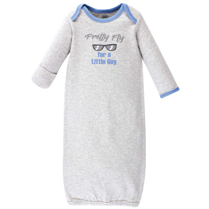 Luvable Friends Unisex Baby Cotton Gowns, Gentleman, Preemie/Newborn, Gentleman, Preemie-Newborn