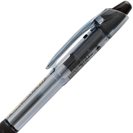Bolígrafo retráctil RSVP RT COLORS, línea mediana, cuerpo negro, tinta negra, caja de 12 (BK93CRA-A)