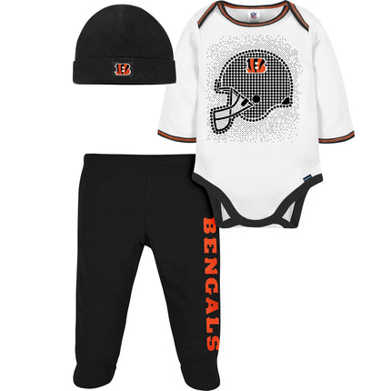 Gerber NFL Baby Boys' 3Pc Bodysuit, Footed Pant, &