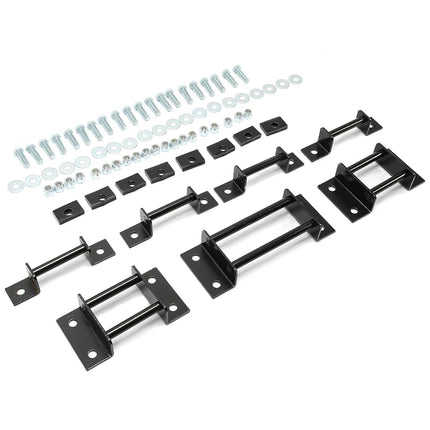 ALMULOO Supports de siège de 3e rangée compatibles avec les sièges Chevy Tahoe GMC Yukon 2000-2014 Supports avec gâches et boulons Acier Noir
