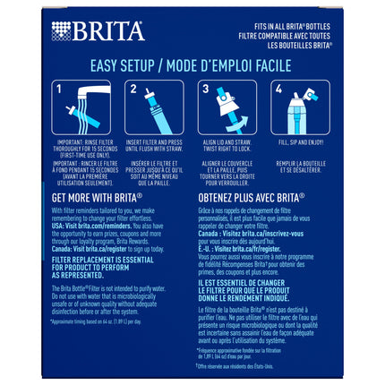 Filtres de rechange pour bouteille d'eau Brita, sans BPA, lot de 6