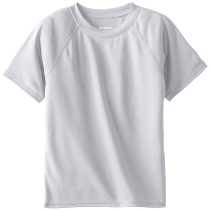 Kanu Surf Boys' Toddler Short Sleeve UPF 50+ Rashguard Swim Shirt, Solid Grey, 2T