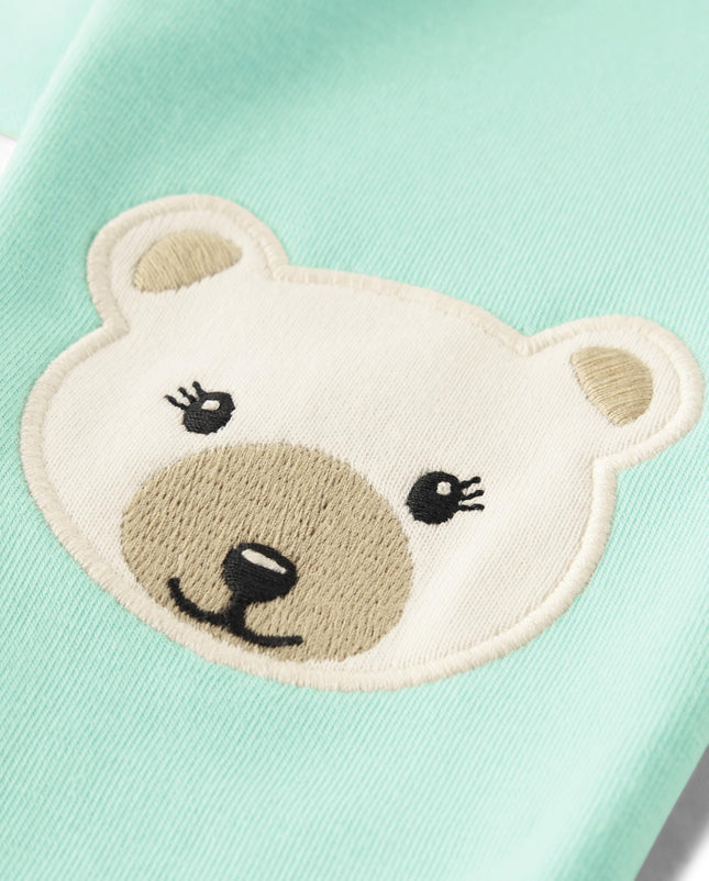 Gymboree Girls' and Toddler Leggings, Mint Polar Bear, 18-24 Months