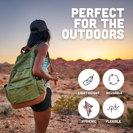 Pitch and Trek® - Female Urinal - Foolproof Urination Device Allows Women to Pee Standing Up - No Mess, Womens Pee Funnel - Compact and Lightweight for Outdoor Activities - with Discreet Carry Bag