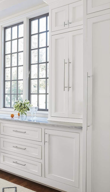 Amerock Bar Pulls 3-3/4 in (96 mm) Center-to-Center Stainless Steel Cabinet Pull, Stainless Steel