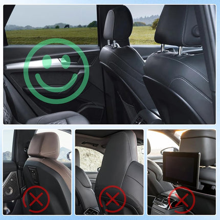 Plateau de volant VarCozy, plateau de voiture pliable à suspendre à l'appuie-tête arrière avec plateau extensible et fente pour porte-gobelet, bureau de voiture portable pour travailler sur ordinateur portable, manger, boire et dessiner