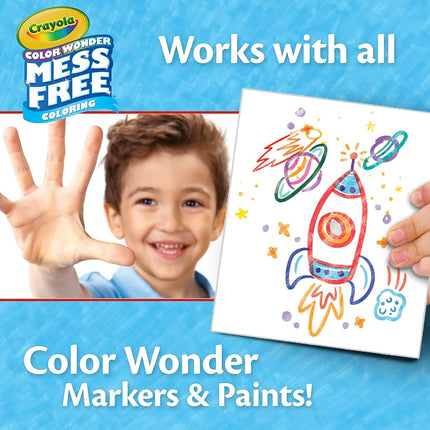 CRAYOLA Color Wonder Mess Free Coloring, Blank Coloring Pages, 50 Count, Printable Page Refill Set, Small