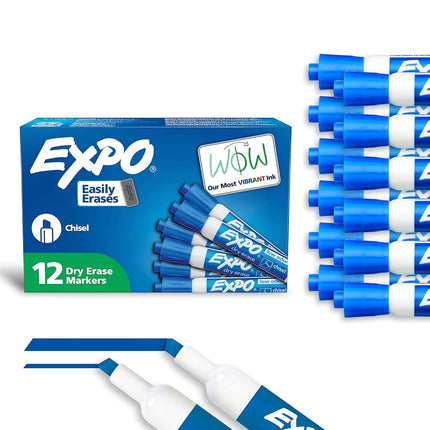 Expo Dry Erase Marker - Chisel Blue 12-pack